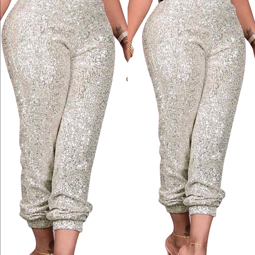Sequins joggers paints